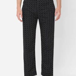 Urban Scottish Black Regular Fit Printed Lounge Pants-image-93