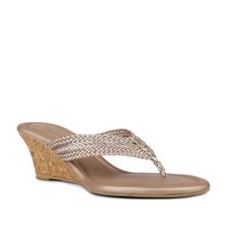 Inc.5 Women's Rose Gold Thong Wedges-image-97