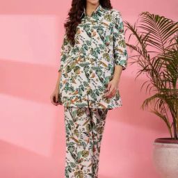 SAY White Printed Pyjamas Set-picture-11