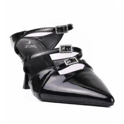 Jove Women's Black Stiletto Pumps-image-96