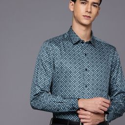 Louis Philippe Pure Cotton Classic Fit Ethnic Motifs Printed Formal Shirt-picture-7