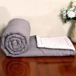 REALDREAM Solid Grey Melange AC Room Micro Fibre Filling 180 GSM Double Bed Comforter-picture-23