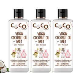 Coco Crush Set Of 3 Natural & Virgin Coconut Massage Oil For Babies - 100ml Each-52