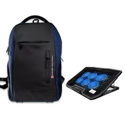 SWISS MILITARY Laptop Backpack & Cooling Pad Combo 29 L Black Nylon, LBP90_LCF01-image-82