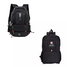 SWISS MILITARY Laptop Backpack & Foldable Bag Combo 31 L Black Nylon, LBP77_BP6-image-54