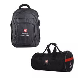 SWISS MILITARY Laptop Backpack & Gym Bag Combo 29 L Black Nylon, LBP58_BP5-image-57