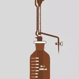 Glassco 10 ml Burette Automatic Amber Zero with Glass stopcock Class A 121.523.01A-3