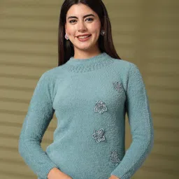 all about youWomen EmbellishedWoollen Top-image-45