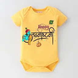 BLUSHES Infants Janmashtami Printed Pure Cotton Bodysuit-31