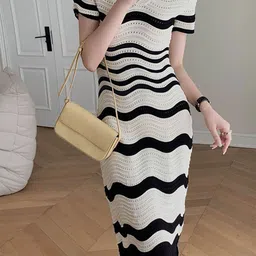 StyleCast x Revolte Shirt Collar Short Regular Slevees Sheath Midi Dress-picture-26
