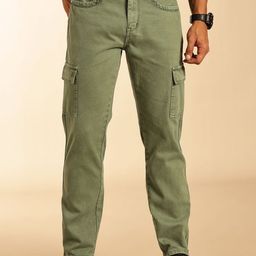 Thomas Scott Men Original Relaxed Fit Mid-Rise Cotton Cargos Jeans-picture-13