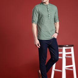 Anouk Men Ethnic Motifs Printed Pure Cotton Kurta-17