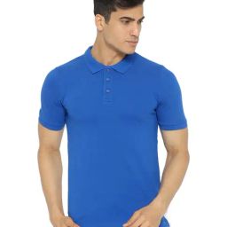 ALCIS Blue Polo Collar T-Shirt-image-19