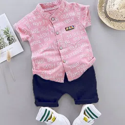 WINSWORLD ENTERPRISE Boys Printed Short Sleeves Shirt With Shorts-39