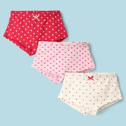 Pine Kids Cotton Elastane Knit Hipsters With Polka Dots & Heart Print Pack Of 3 (Colour May Vary)-picture-14
