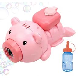 Fiddlerz Pig Bubble Maker Toy for Kids with Music Colorful Lights and Leak-Proof Bubble Tank Cute Pink Design Rechargeable Battery Automatic Bubble Blower Age 3 + (Pink)-27