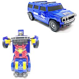 Negocio 2 in 1  Stylish Battery Operated Transformer Warrior Racing Pro Toy Car with Music and With Projector Lights - Pack of 1 Color May Vary image 4