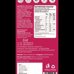 Kikibix Cranberry Walnut Oats Cookies | No Wheat & No Maida | Tasty Jaggery Biscuits | Natural Biscuits With Berries & Seeds | For Pcos, Weightloss | Healthy Snacks For Adults & Kids - 260 g ( Pack of 2 ) image 5
