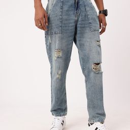 Kook N Keech Men Soft Grunge Caribben Fit Heavy Fade Highly Distressed Jeans-image-44