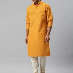 Majestic Man Men Geometric Embroidered Thread Work Kurta-image-77