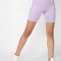 Reebok Purple Mid Rise Sports Shorts-image-47