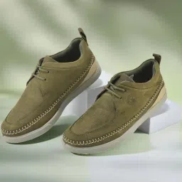 Woodland Men's Olive Derby Shoes-picture-5