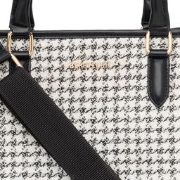 Berrylush Checked Structured Tote Bag with image 5