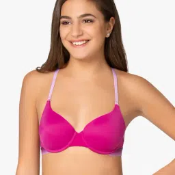 Amante Deep Fuchsia Under Wired Padded T-Shirt Bra-picture-44