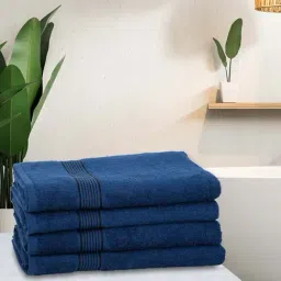 Bianca D'ross Navy 100% Cotton 380 GSM Bath Towels - Set of 4-99