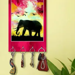 999Store Pink & Yellow MDF  Key Holder - Set of 1-picture-14