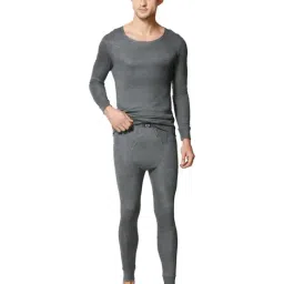 Van Heusen Skinny Fit Warmtech Extra Warm Solid Thermal Bottom - Grey Melange-image-56