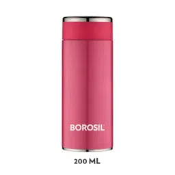Borosil Pink Stainless Steel Hydra Travelsmart Vacuum Insulated Flask Water Bottle - 200 ml-17