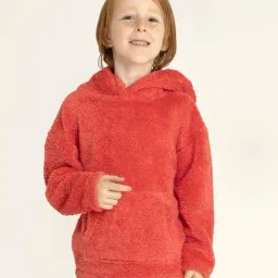 Cherry Crumble By Nitt Hyman Kids Coral Regular Fit Hoodie-image-26