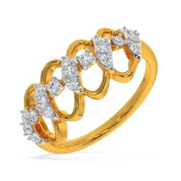 Kisna Diamond & Gold Jewellery Magdalena 14k (585) Diamond & Gold Ring For Women-picture-34