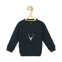 allen solly junior Allen Solly Kids Navy Printed Full Sleeves Sweatshirt-picture-22