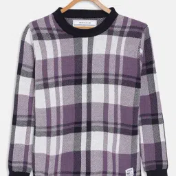 Octave Kids Multicolor Self Design Full Sleeves Sweater-image-56