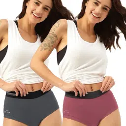 Freecultr Grey & Pink Hipster Panty - Pack of 2-image-88