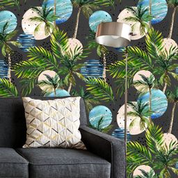 ArtzFolio Printed UV-Resistant Anti-Bacterial Abstract Tropical Palm Tree Peel & Stick Wallpaper-image-54