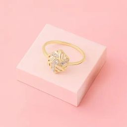 Mia by Tanishq 9k (375) Diamond Yellow Gold Ring for Women-image-44
