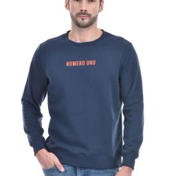 Numero Uno Eclipse Fleece Blend Regular Fit Typographic Sweatshirt-image-95