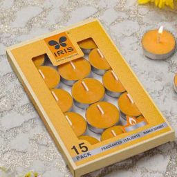 IRIS Orange Home Fragrances Mango Sorbet Tealight Candles Pack of 15 (Set of 3)-38