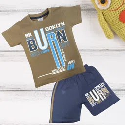 FASHION GRAB Unisex Kids Printed T-shirt with Shorts-image-86