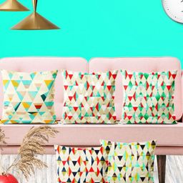 ArtzFolio Multicoloured Set of 5 Square Cushion Covers-18