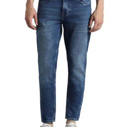Simon Carter London Regular Fit Blue Lightly Washed Mid Rise Jeans-image-63