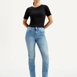 Levi's Blue Blended Solid Jeans-image-5