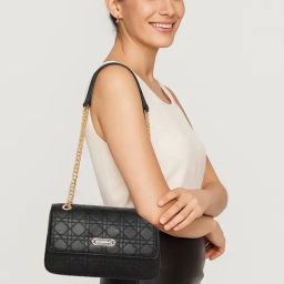 Esbeda Black Textured Medium Cross Body Bag-31