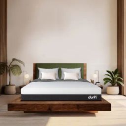 Durfi White Flex Natural Pincore Latex & Green Tea Foam Orthopedic King Size Mattress (78x70x8 Inch)-18