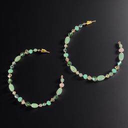 Accessorize Artificial Beaded Circular Half Hoop Earrings-picture-1