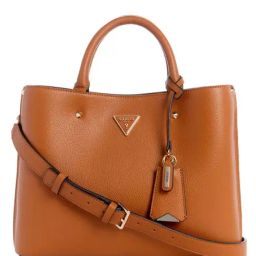 Guess Cognac Meridian Medium Girlfriend Satchel-25