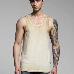 Jack & Jones Grey Cotton Regular Fit Vest-image-59